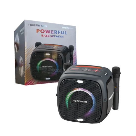 Hopestar Bluetooth Speaker Partyone with two Microphones Black Hopestar Bluetooth Speaker Partyone with two Microphones Black